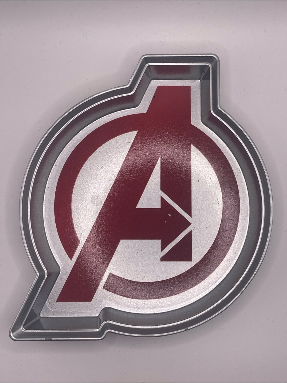Marvel Red and Silver Avengers Emblem Tray